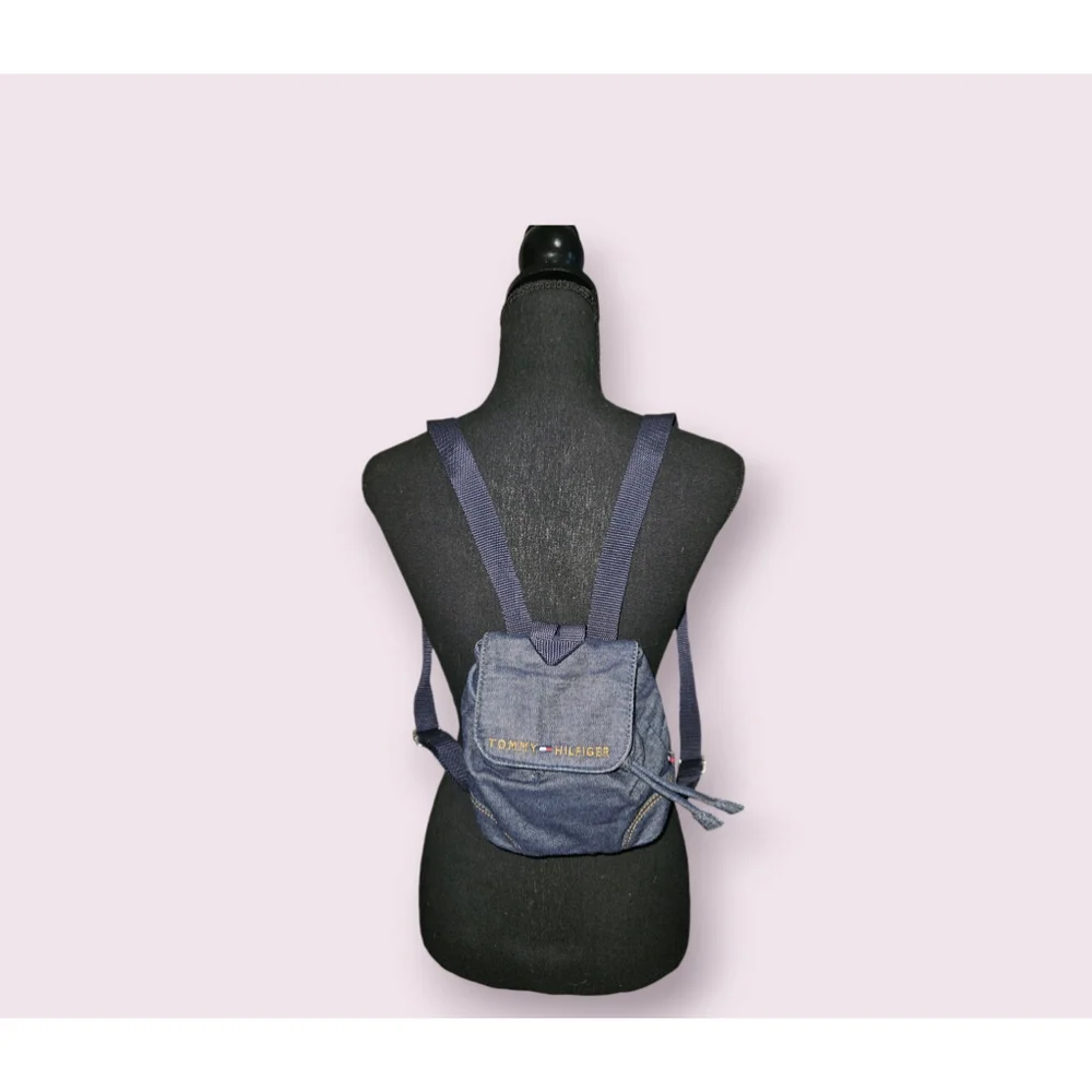 Vintage Tommy Hilfiger Denim Backpack Blue